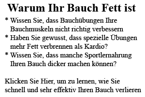 Bauchfett verlieren
