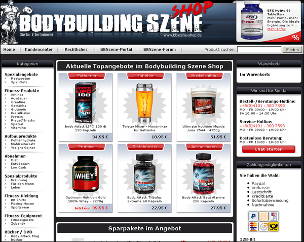 Bodybuilding Szene Shop